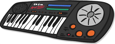 A Casio Rapman keyboard!