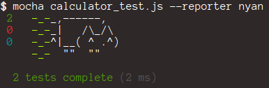 Successful tests with nyan reporter